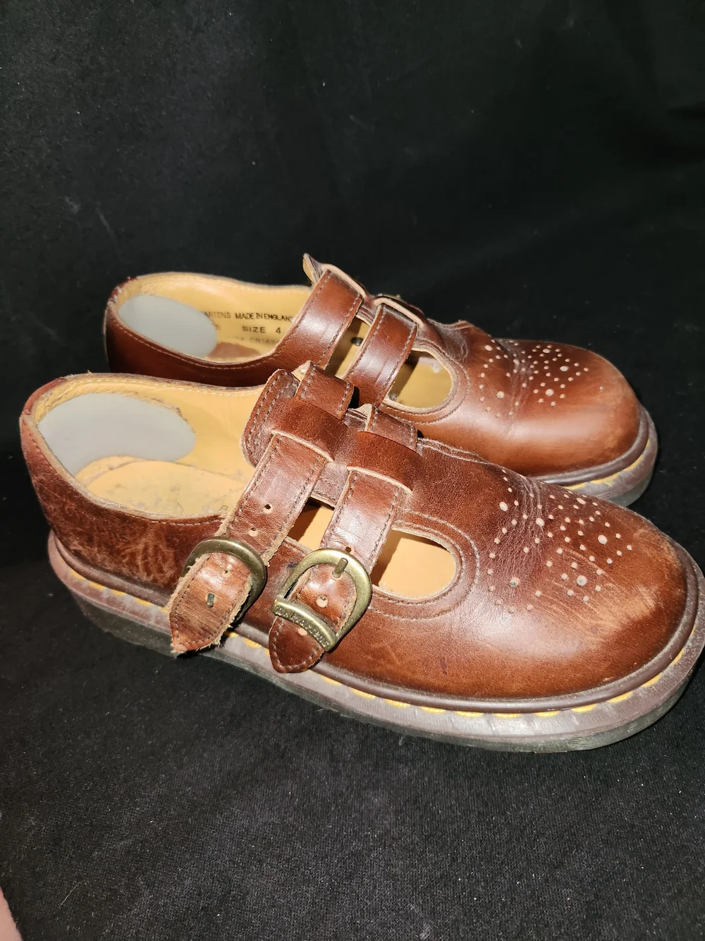 Dr. Martens Brown Leather Double-Strap Loafers #445